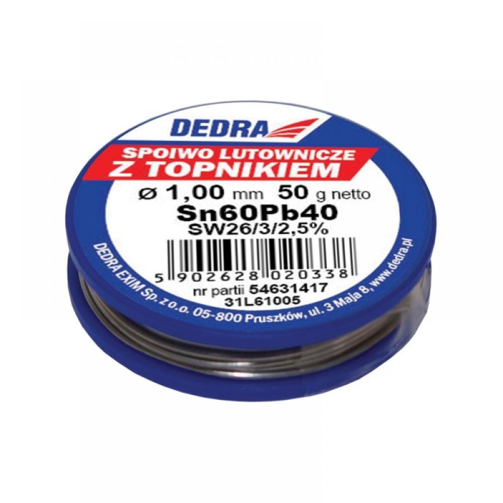 Forrasztódrót folyasztószerrel, 1,0mm, 50g, 60%SN, Pb40Sn60 0