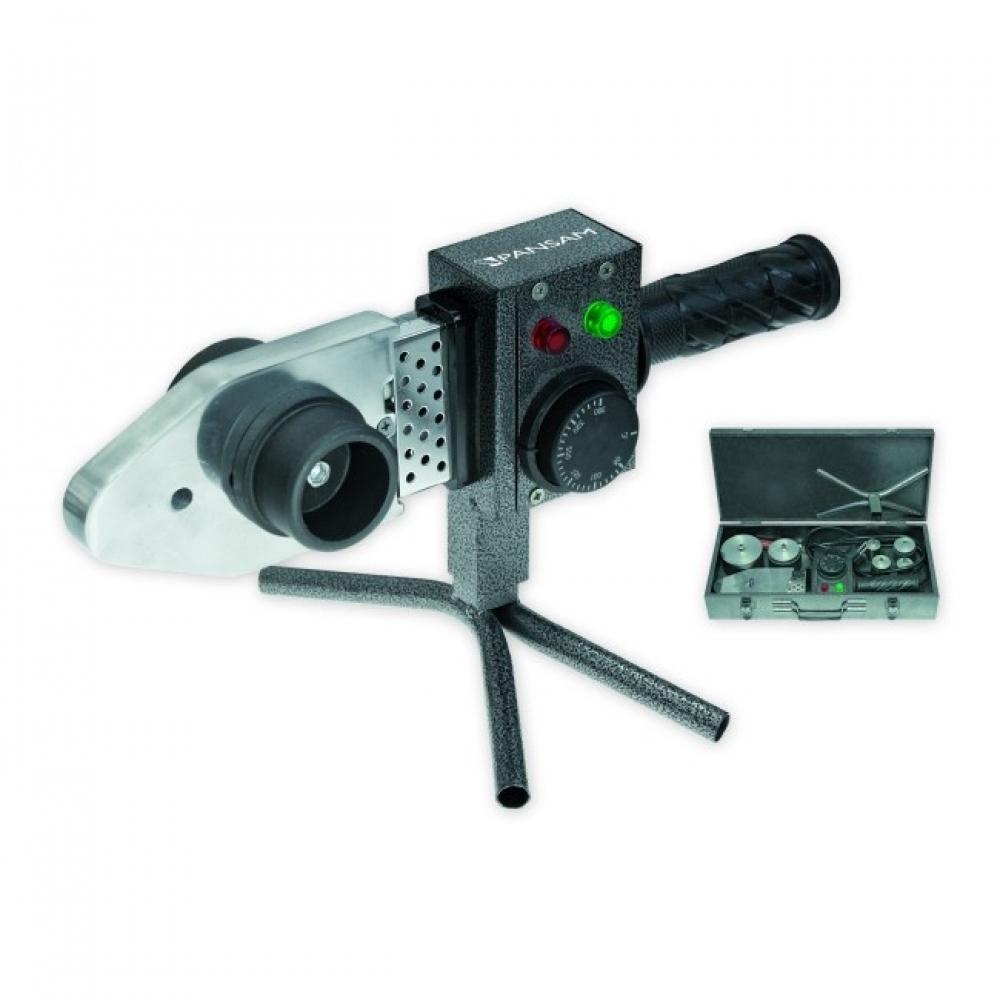 Forrasztó gép PVC-hez, 800W, max.300°C, 6adaptér, 16, 20, 25, 32, 40, 50mm, olló PVC vágására, fémko 0