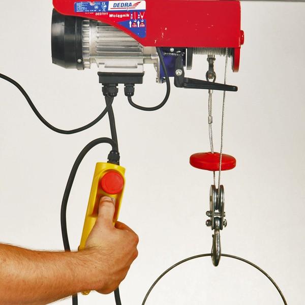 Elektromos csörlő 1,0kW, 6m/400kg, 12m/200kg 0