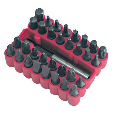 Behajtóhegy BIT KÉSZLET 33 db-os CV ACÉL CSOMAGOLT CSÚSZÓ-KÁRTYÁN 10734 0