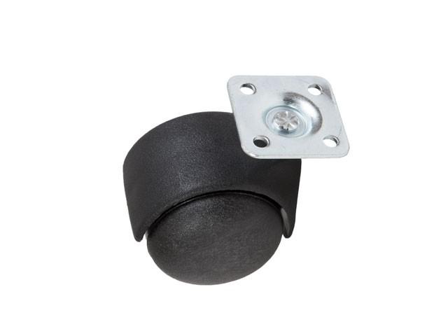 T_ BELTÉRI BÚTORGÖRGŐ 183.5020.03 TALPAS 50mm, 35kg FEKETE 0