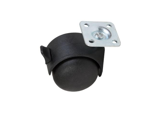 T_ BELTÉRI BÚTORGÖRGŐ 184.5020.03 FÉKEZŐS TALPAS 50mm, 35kg FEKETE 0