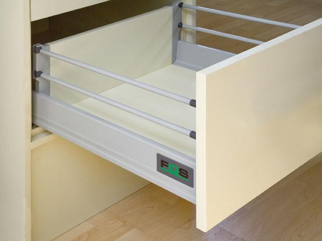 Megszűnt-FDS DUPLAFALÚ FÉM FIÓKOLDAL FDS-DF PO-S D PUSH OPEN SZINKR 450mm, 40kg SZÜRKE 0