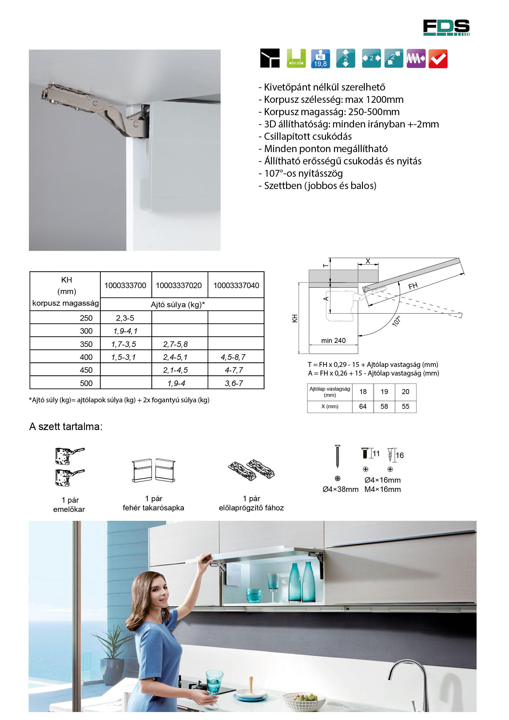 T_ FDS FELNYÍLÓ FDS TSQ PÁNT NÉLKÜLI FELNYÍLÓ VASALAT 1,5-5kg-ig FEHÉR 0