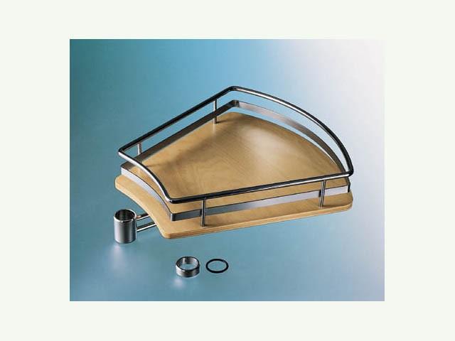 T_ TÉRBE ÁLLÍTHATÓ OSZLOP SCM500L TRAPÉZ RÉTEGELT LEMEZES POLC 450×125×400 mm BÜKK-KRÓM 0