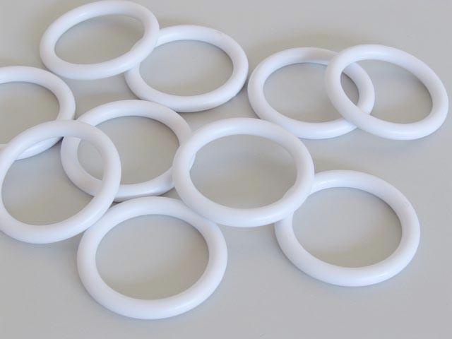 T_ LAKÁS KIEGÉSZITŐK FÜGGÖNY KARIKA 10db ÁTM:56X8 FEHÉR 0