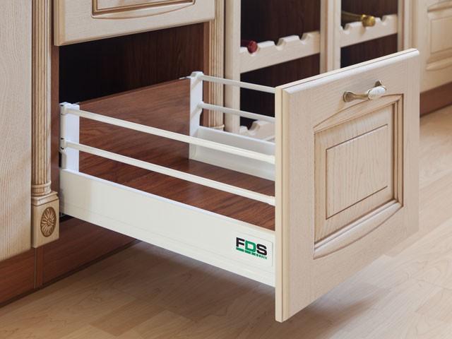 Megszűnt-FDS DUPLAFALÚ FÉM FIÓKOLDAL FDS-DF D 300mm MAGASÍTOTT, 40kg FEHÉR 0