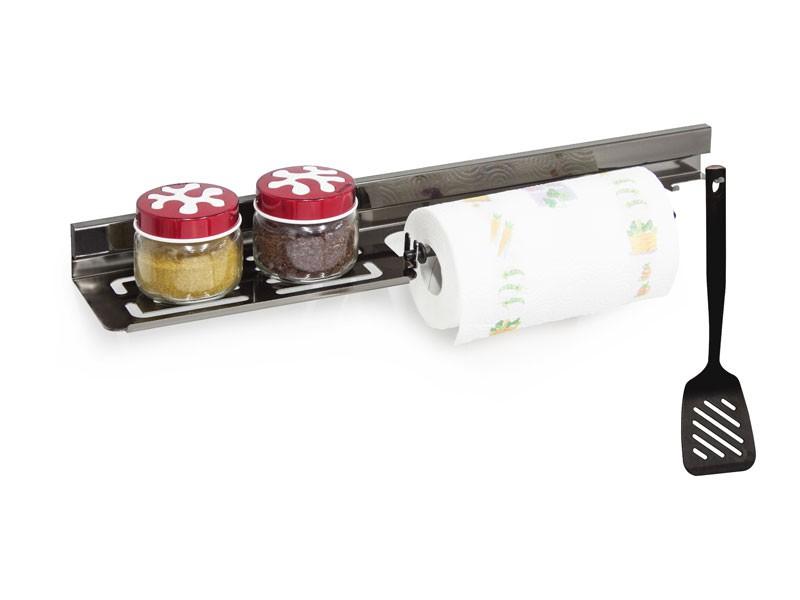 KÜLSŐ FÉMRÁCS OLIMPIA FŰSZERTARTÓ ÉS PAPÍRTÖRLŐ TARTÓ 1 TÁLCÁS ALACSONY 650×130×55 mm 0