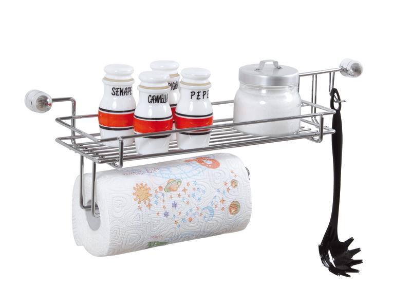 T_ KÜLSŐ FÉMRÁCS CONVENIENZA FŰSZERTARTÓ ÉS PAPÍRTÖRLŐ TARTÓ 1 TÁLCÁS 600×170×170 mm 0