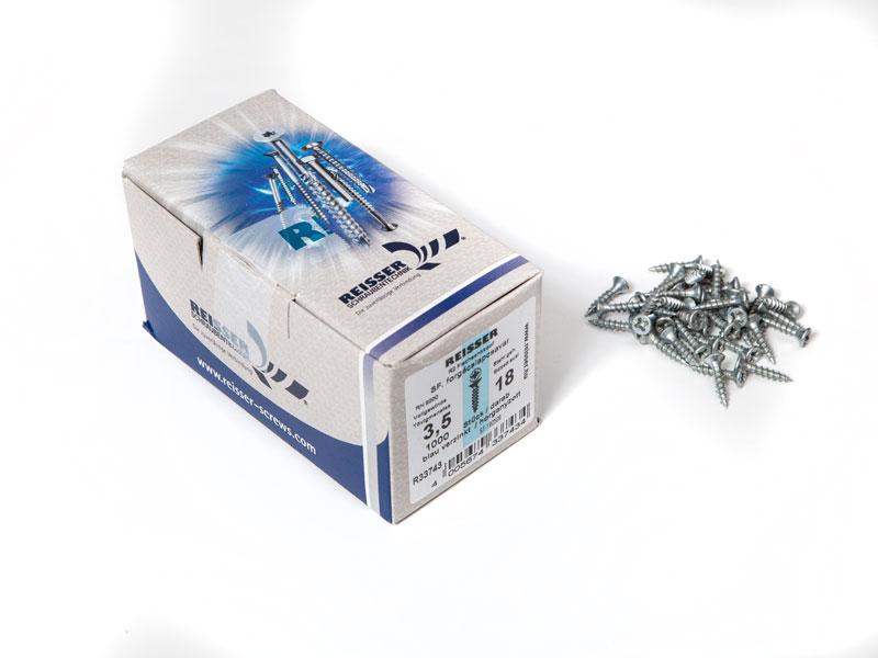 FACSAVAR REISSER 3,5x18mm ACÉL, HORGANYZOTT, TÖVIGMENETES 1000db/doboz 0