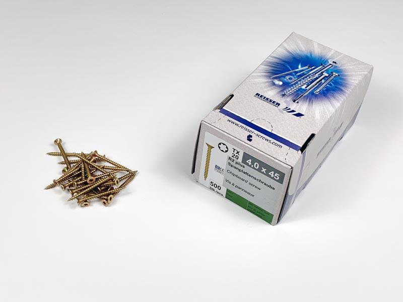 FACSAVAR REISSER 4x45mm TORX, ACÉL, SÁRGÍTOTT, TÖVIGMENETES 500db/doboz 0