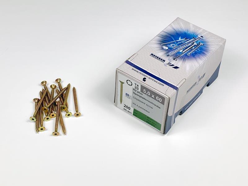 FACSAVAR REISSER 5x60mm TORX, ACÉL, SÁRGÍTOTT, TÖVIGMENETES 200db/doboz 0