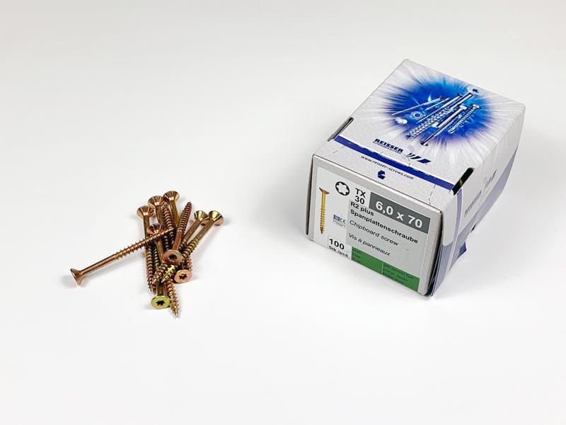 FACSAVAR REISSER 6x70mm TORX, ACÉL, SÁRGÍTOTT, RÉSZMENETES 100db/doboz 0