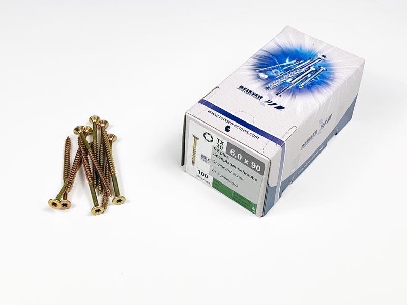 FACSAVAR REISSER 6x90mm TORX, ACÉL, SÁRGÍTOTT, RÉSZMENETES 100db/doboz 0