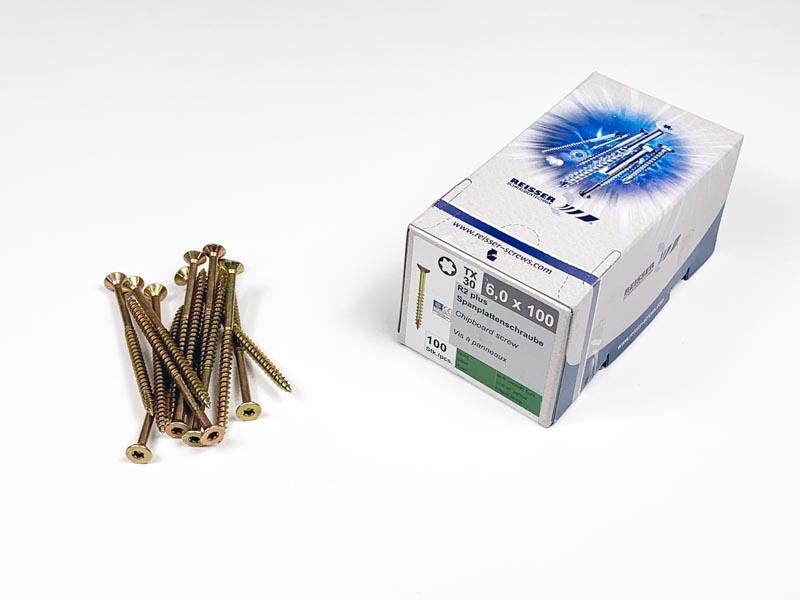 FACSAVAR REISSER 6x100mm TORX, ACÉL, SÁRGÍTOTT, RÉSZMENETES 100db/doboz 0