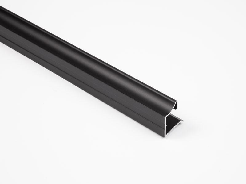 Megszűnt-TOLÓAJTÓ BÚTORLAPHOZ FIONA 2 FOGANTYÚ PROFIL 2,7M MATT FEKETE 0