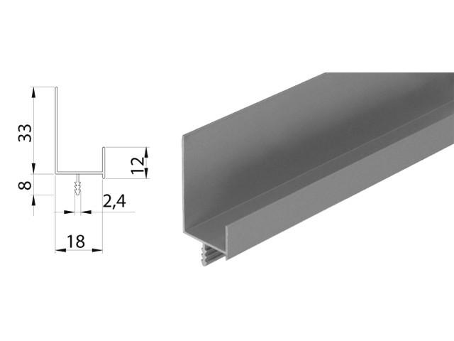 Megszűnt-T_ T_ ALUMÍNIUM FOGANTYÚPROFIL L807A 3000mm ALUMÍNIUM 0