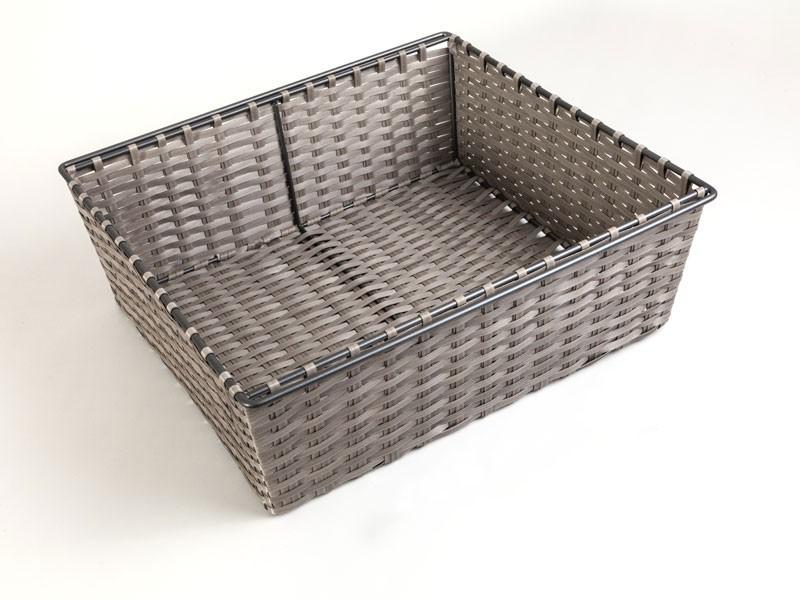GARDRÓB SZERELVÉNY HOME BOX MŰRATTAN KOSÁR 500MM-ES, 338x150x410MM, ACÉLSZÜRKE 0