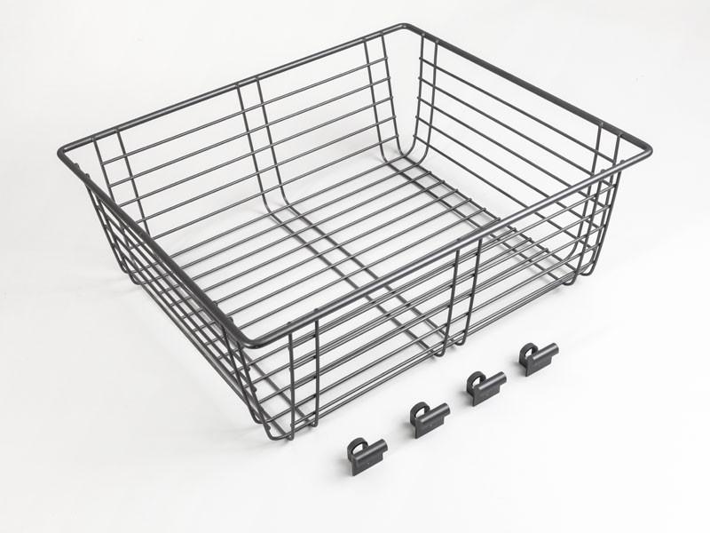 GARDRÓB SZERELVÉNY HOME BOX FÉM RÁCSKOSÁR 600MM-ES, 440x155x383MM, ACÉLSZÜRKE 0