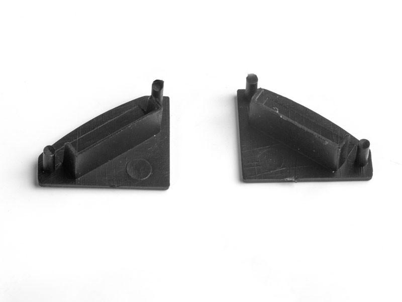 VILÁGÍTÁSTECHNIKAI KIEGÉSZÍTŐ VÉGZÁRÓ SAROK LED PROFILHOZ FEKETE 0