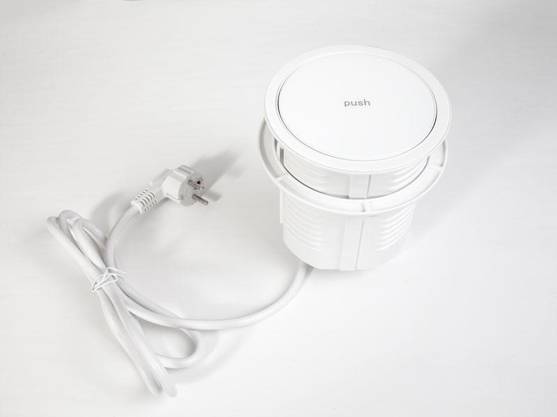 Megszűnt-IRODABÚTOR TARTOZÉKOK KONNEKTOR ELOSZTÓ MODULBOX IV - 3x230V + 2xUSB FEHÉR 0