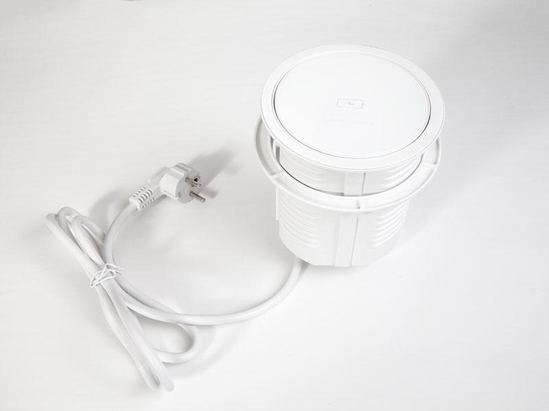 Megszűnt-IRODABÚTOR TARTOZÉKOK KONNEKTOR ELOSZTÓ MODULBOX IV - VEZETÉK NÉLKÜLI TÖLTŐ +3x230V +2xUSB 0