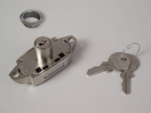 LEHMANN BÚTORZÁR 03 0247 001 123 FORGÓRÚDZÁR 15MM-ES, EGYFORMA KULCSOS (1075) NIKKEL 0