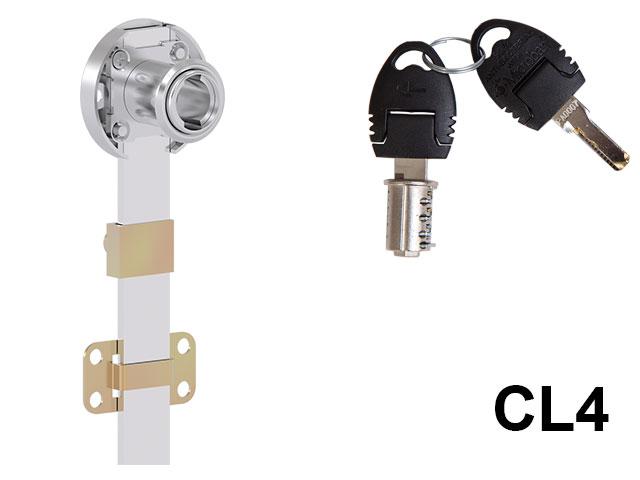 T_ CL BÚTORZÁR 702-CL4 KÖZPONTI FIÓKZÁR OLDALRA D=40mm, 600mm NIKKEL 0