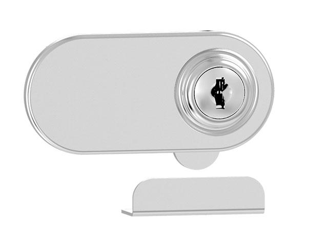 CL BÚTORZÁR 857 ÜVEGAJTÓ ZÁR DUPLA MATT KRÓM 0