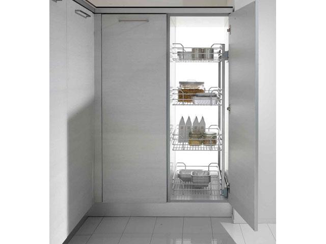 809A 4 RÉSZES KIH. POLC SZÜRKE-KRÓM 400x1085x500mm 45kg 0