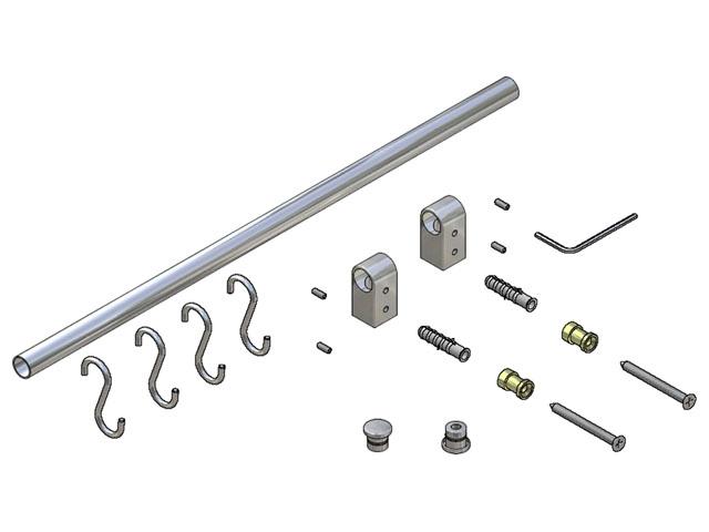 KÜLSŐ FÉMRÁCS 827-0900C-SC RÚD 900 mm KRÓM 0