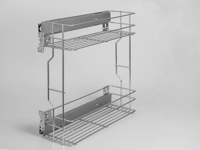 WE03.8085 2 RÉSZES KIH.POLC KRÓM 160x490x485 CSILLAPITOTT 0