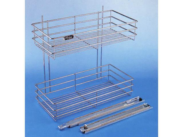 BELSŐ FÉMRÁCS ML003C OLDALRA SZERELHETÖC POLC 245x430x475 mm KRÓM 0