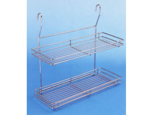 GP207 FÜSZERTARTÓ 2 TÁLCÁS KRÓM 350x320x160 mm 0