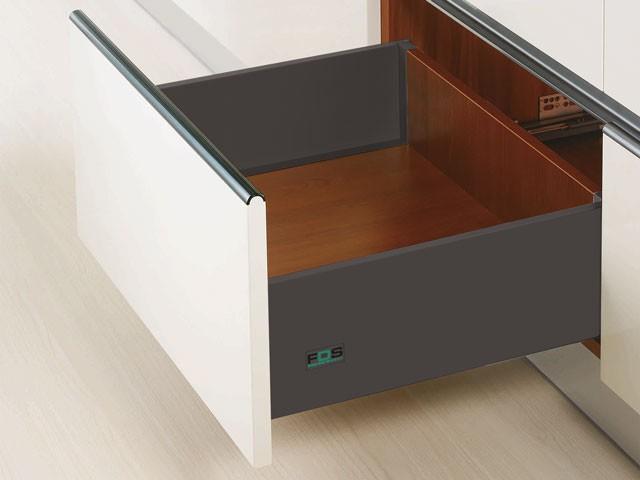 Megszűnt-FDS DUPLAFALÚ FÉM FIÓKOLDAL FDS-PRO D 500mm MAGASÍTOTT, 40kg ANTRACIT 0