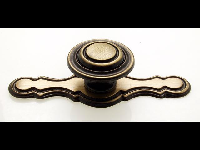 Megszűnt-T_ T_ BÚTORFOGANTYÚ 398-70 ÁTM: 23 mm ANTIKOLT BRONZ 0