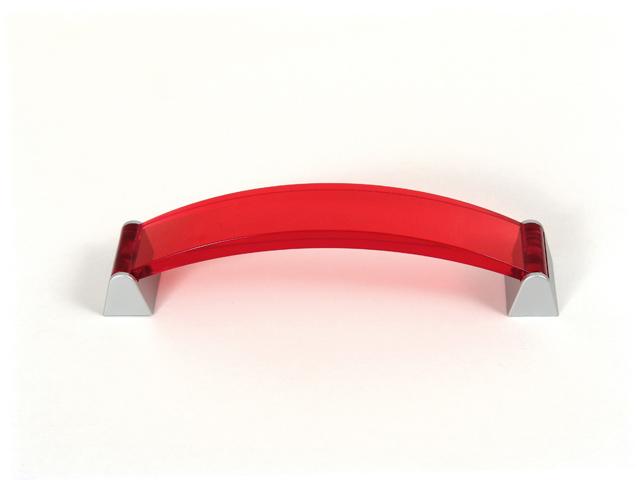 T_ BÚTORFOGANTYÚ 0089-144 128 PIROS ÁTTETSZŐ-MATT KRÓM 0