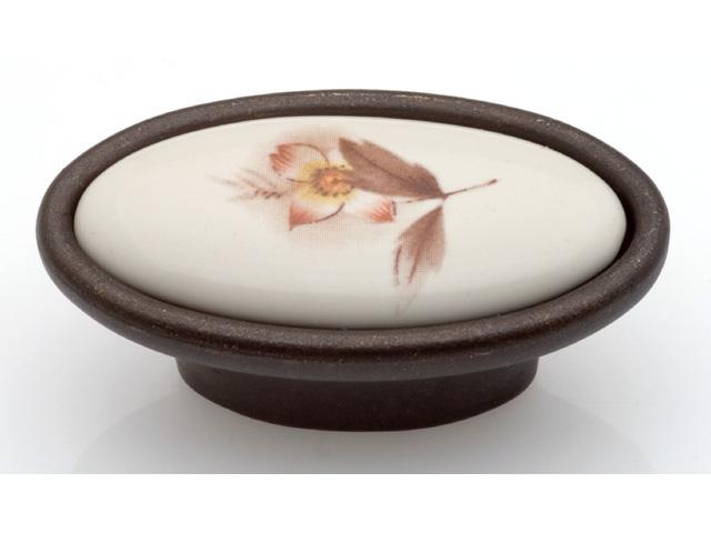 BÚTORFOGANTYÚ P18.01.02.B1G 57x34 COUNTRY BRONZ-BARNA VIRÁG 0