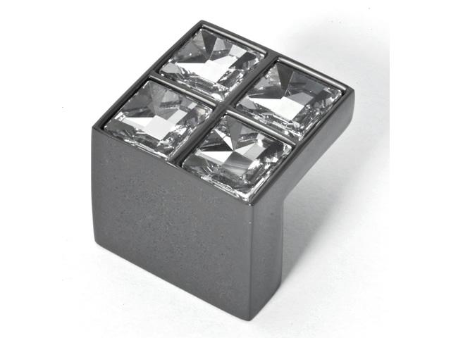 T_ BÚTORFOGANTYÚ 550.016.KRE2 16 FEKETE NIKKEL-SWAROVSKI KRISTÁLY 0