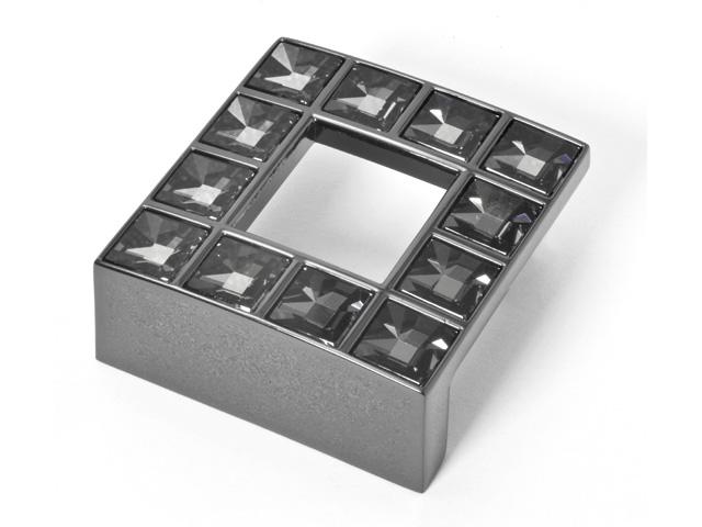 T_ BÚTORFOGANTYÚ 550.032.SAE2 32 FEKETE NIKKEL-ZÖLD OPÁL SWAROVSKI KRISTÁLY 0