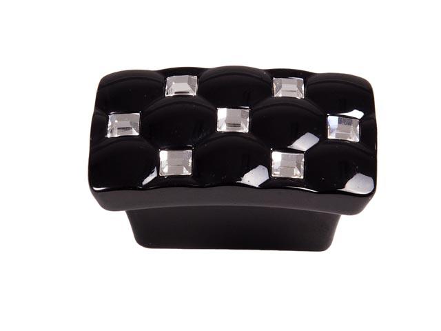 T_ BÚTORFOGANTYÚ 640.016.KRL8 16 FEKETE NIKKEL-SWAROVSKI KRISTÁLY 0