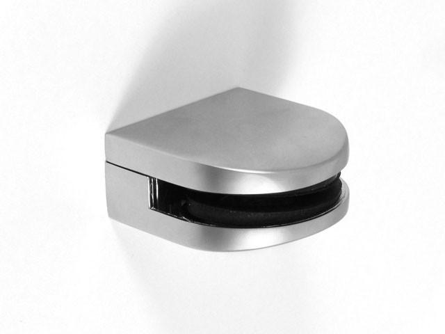 Megszűnt-T_ T_ POLCTARTÓ F-910 L EGYENES ÜVEGRÖGZÍTŐ 55x54x25mm MATT KRÓM 0