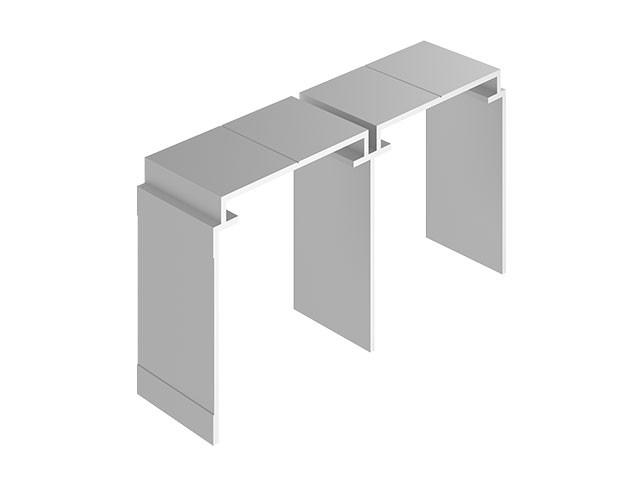 T_ TOLÓAJTÓ BÚTORLAPHOZ BOARD DUPLA FELSŐ SÍN 3,55m ALUMÍNIUM 0